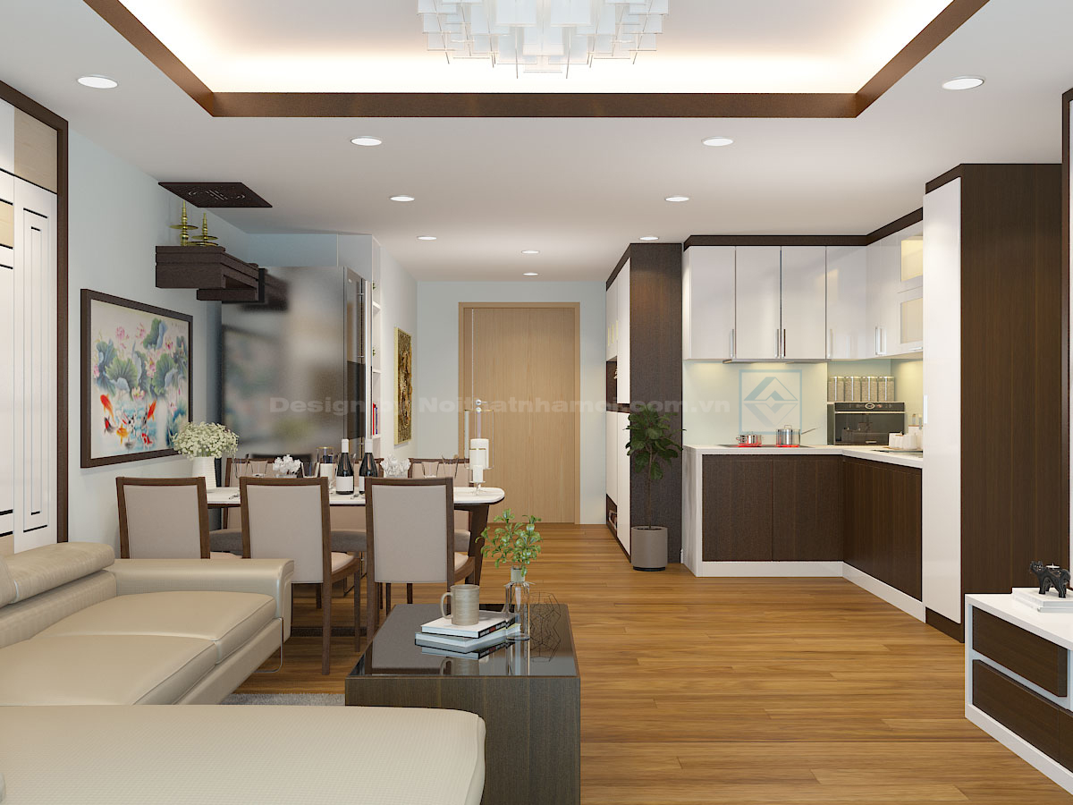 Thiết kế nội thất căn hộ chung cư HUD - Linh Đàm.