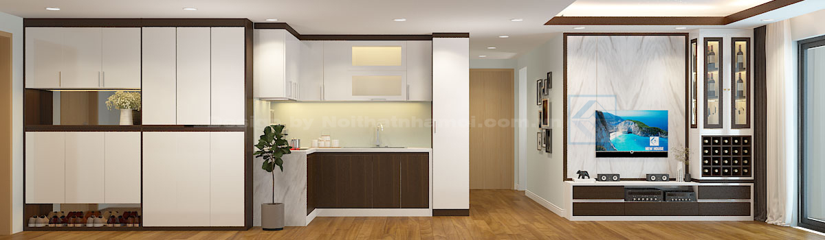 Thiết kế nội thất căn hộ chung cư HUD - Linh Đàm.